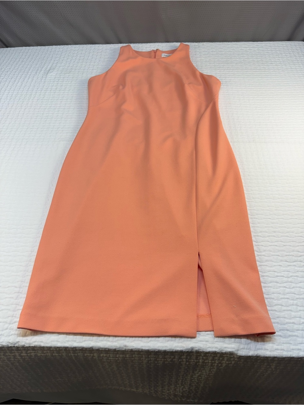 Calvin Klein Sleeveless Coral Sheath Dress - Elegant Women's Dress Size 6